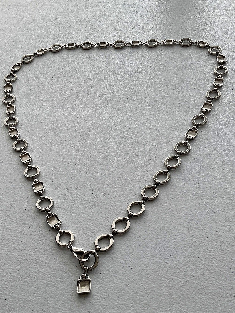 Fossil Silver Tone Link Chain Belt